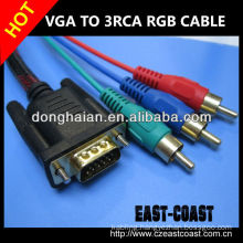 VGA HD15 to 3 RCA RGB COMPONENT CABLE